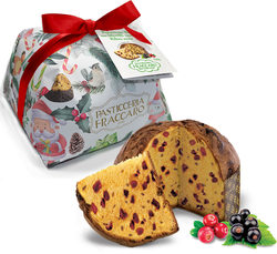 Organic Panettone with Cranberries and Blackcurrant - 