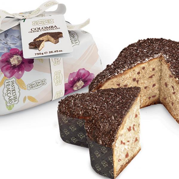 Cherries Colomba and Chocolate Top - Hand wrapped Line
