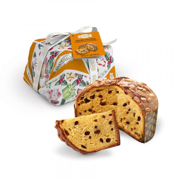 Panettone with Almonds - Hand wrapped Line