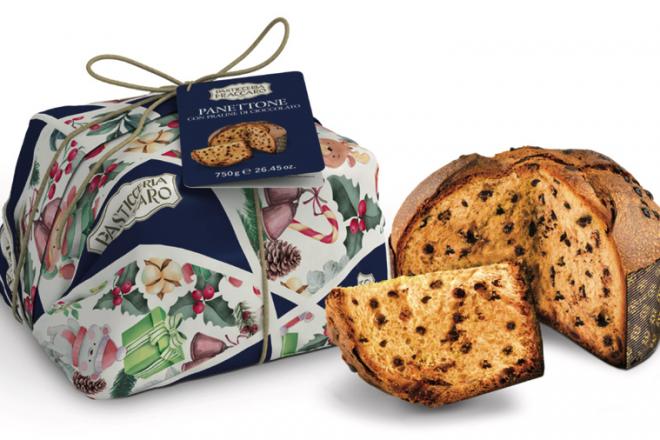 Panettone with Chocolate Pralines - Hand wrapped Line